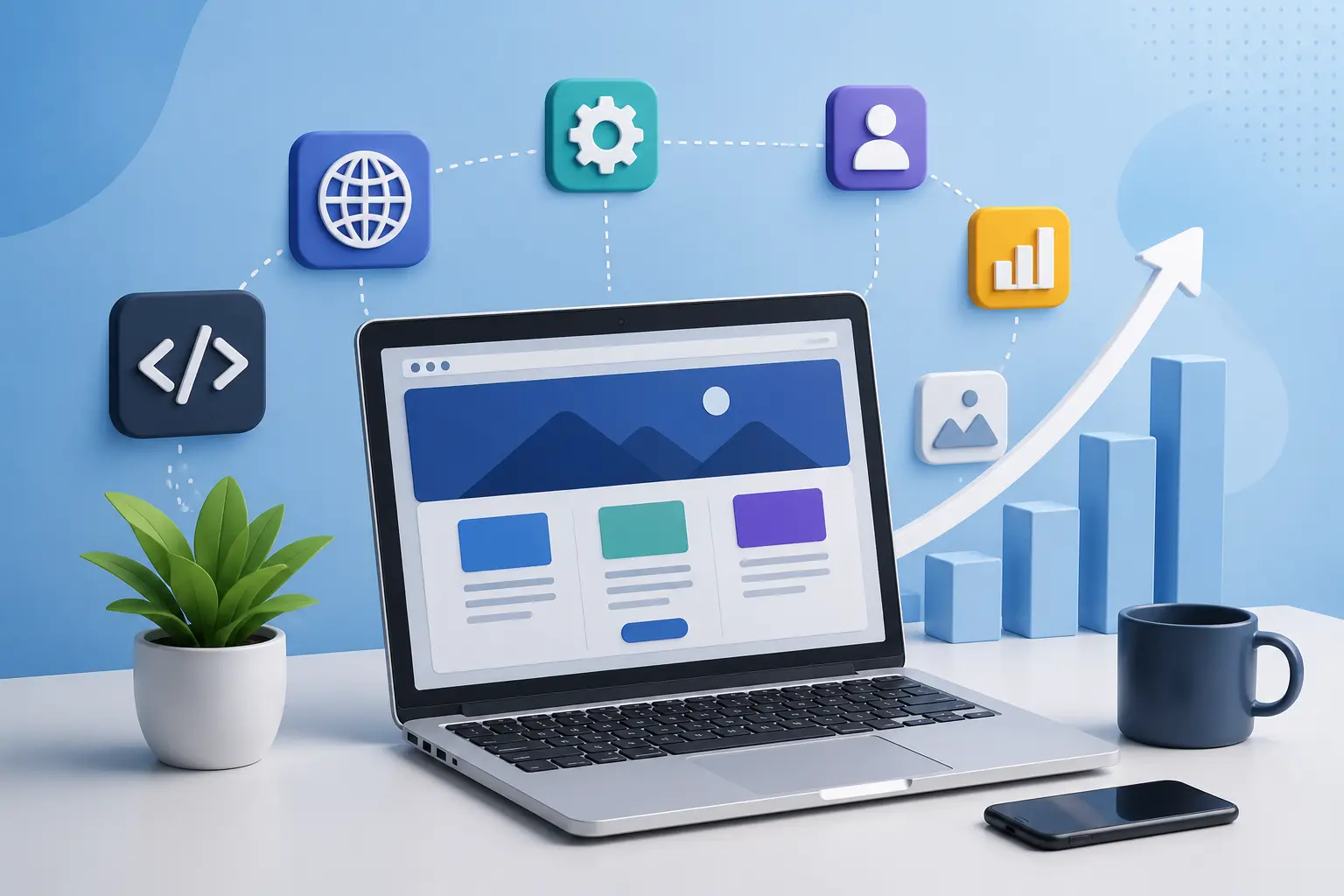 web development benefits for business growth with modern website design